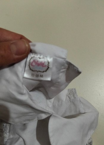 Kız Çocuk Beyaz Nakışlı Keten Elbise - Görsel 4