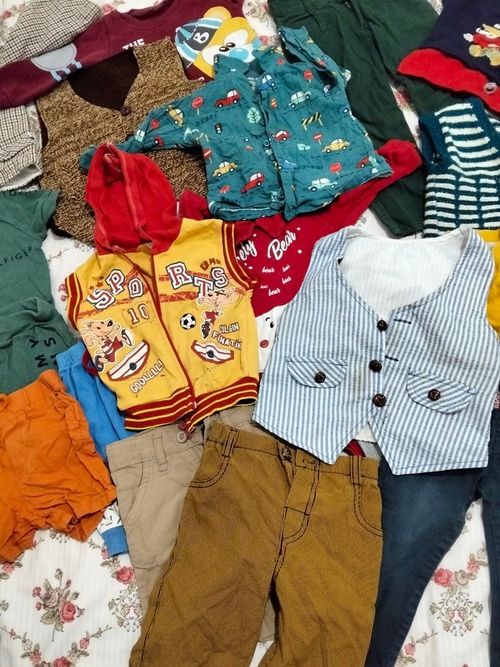 Renkli Desenli Uzun Kollu Bebek Tulum - Görsel 5