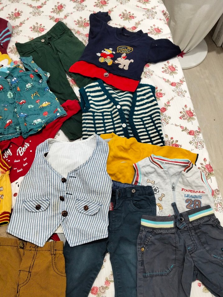 Renkli Desenli Uzun Kollu Bebek Tulum - Görsel 4