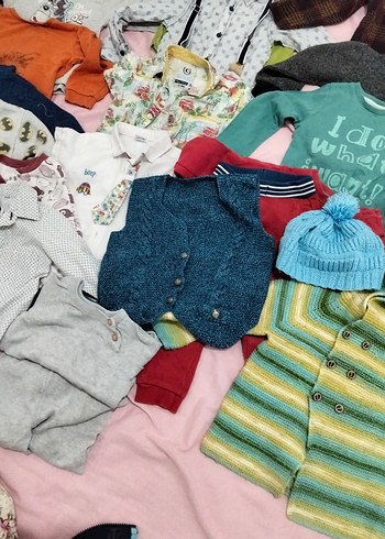 Çok Renkli Erkek Çocuk Örgü Hırka - Görsel 7