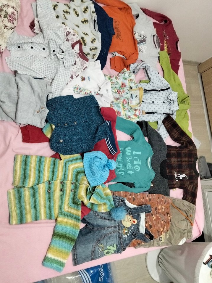 Çok Renkli Erkek Çocuk Örgü Hırka - Görsel 4