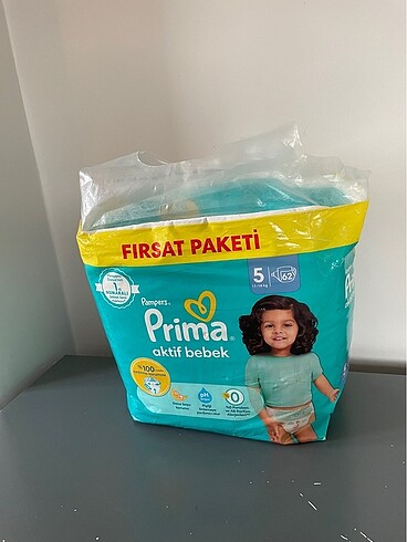 Prima Aktif Bebek 5 Numara 62 Adet Bebek Bezi