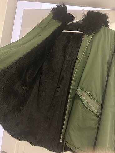 Zara m beden ici kurk parka - Görsel 2