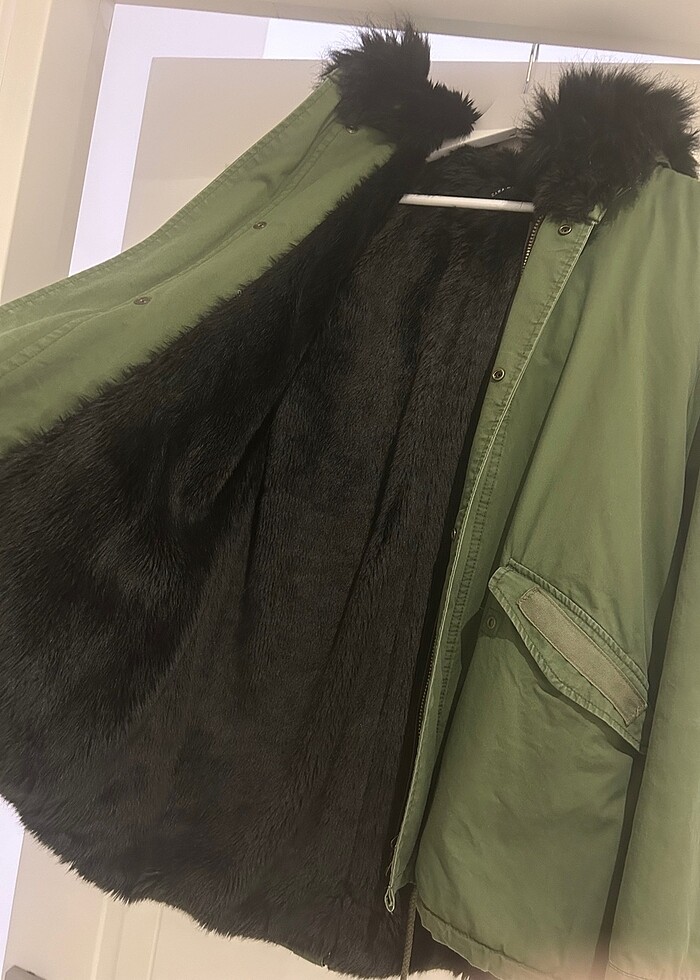 Zara m beden ici kurk parka - Görsel 2