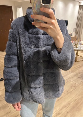 Furever Marka Füme 36-38 beden Kaliteli Kürk - Görsel 3