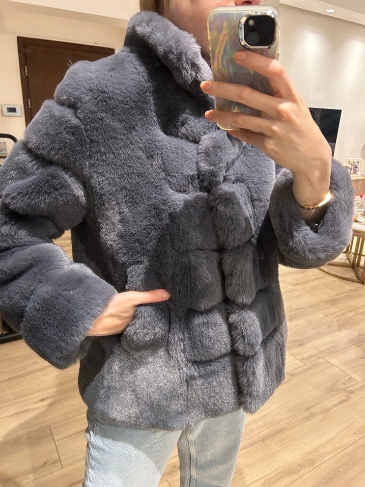 Furever Marka Füme 36-38 beden Kaliteli Kürk - Görsel 2