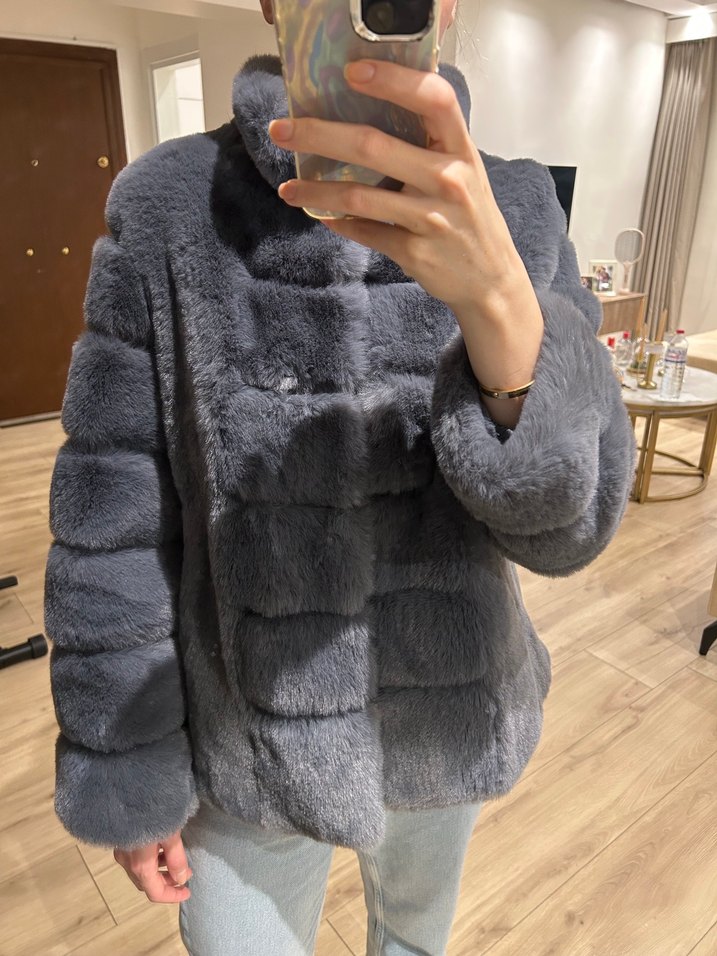 Furever Marka Füme 36-38 beden Kaliteli Kürk - Görsel 3