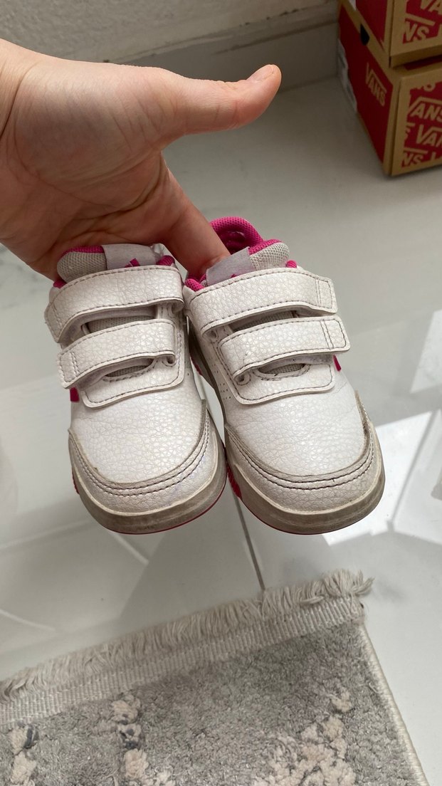 Kız Çocuk Pembe Cırt Cırtlı Spor Ayakkabı - Görsel 2