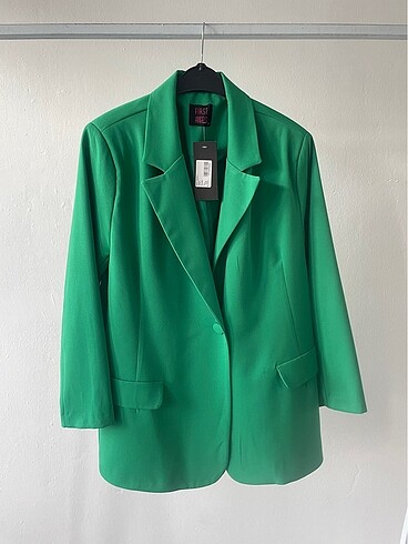 Yeşil - vizon Blazer ceket