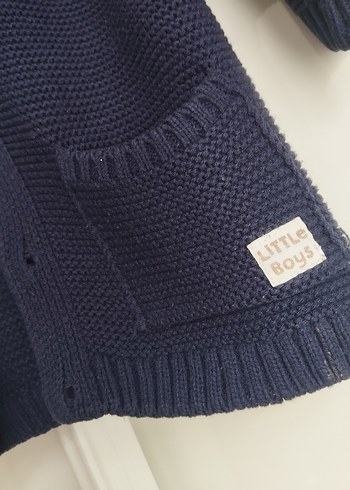 Erkek Çocuk Lacivert Örgü Hırka - Görsel 3