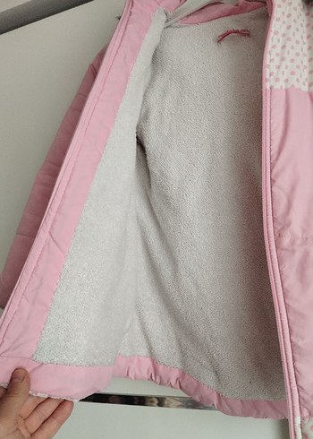 Kız Çocuk Pembe Fermuarlı Ceket - Görsel 4