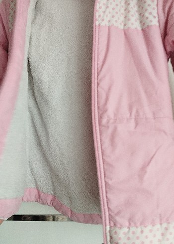 Kız Çocuk Pembe Fermuarlı Ceket - Görsel 5