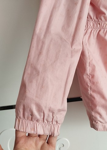 Kız Çocuk Pembe Düğmeli Yağmurluk - Görsel 7