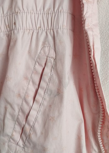 Kız Çocuk Pembe Düğmeli Yağmurluk - Görsel 5