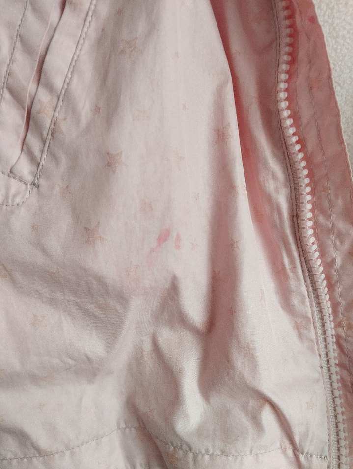 Kız Çocuk Pembe Düğmeli Yağmurluk - Görsel 4