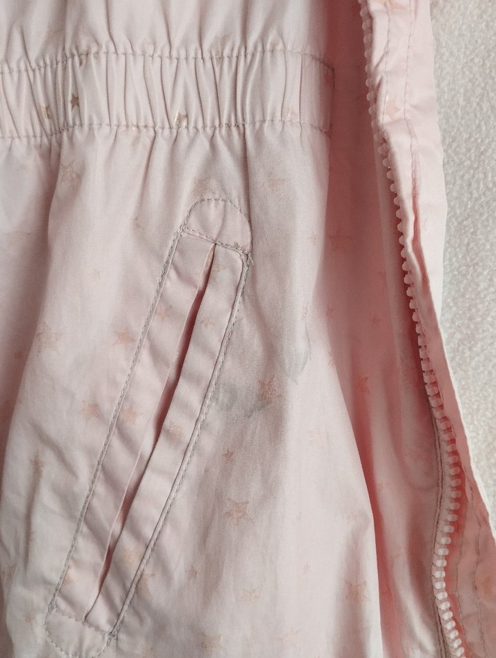 Kız Çocuk Pembe Düğmeli Yağmurluk - Görsel 5