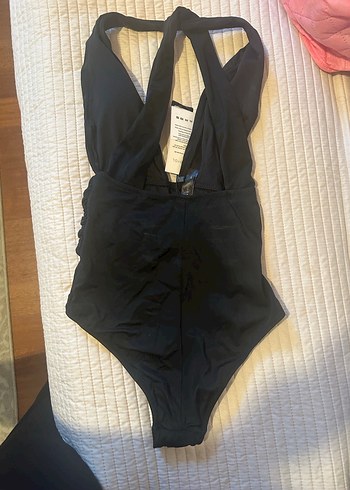 Siyah Kemer Detaylı Gotik Mayo - Görsel 2