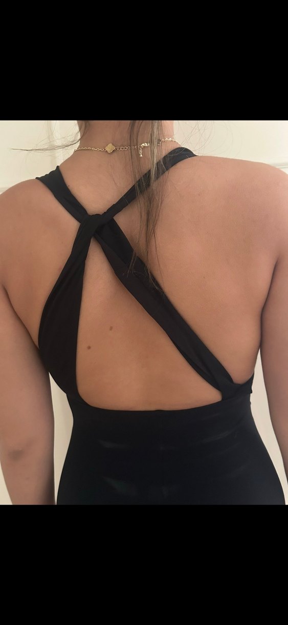 Siyah Kemer Detaylı Gotik Mayo - Görsel 4