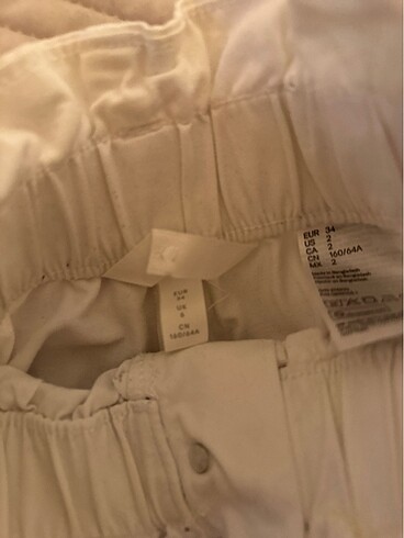 H&M H@m beyaz yüksek bel sort