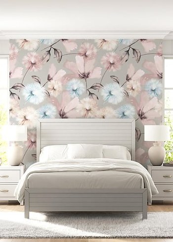 Kahverengi  gri beyaz mavi Modern  duvar kagidi - Görsel 8