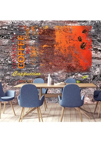 Kahverengi  gri beyaz mavi Modern  duvar kagidi - Görsel 12