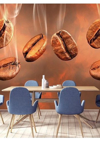 Kahverengi  gri beyaz mavi Modern  duvar kagidi - Görsel 13