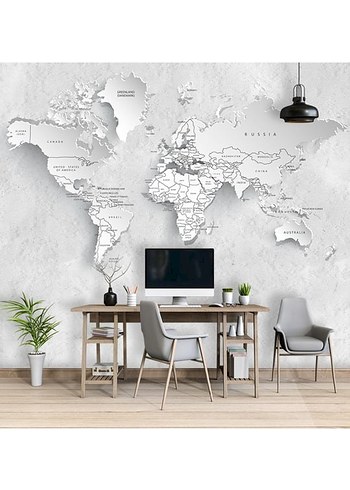 Kahverengi  gri beyaz mavi Modern  duvar kagidi - Görsel 15