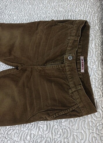 LC Waikiki LCW haki renk kadife pantolon