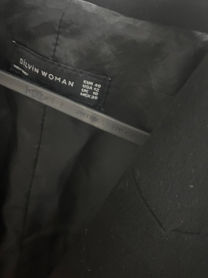 Siyah Kadın Midi Blazer Ceket - Görsel 3