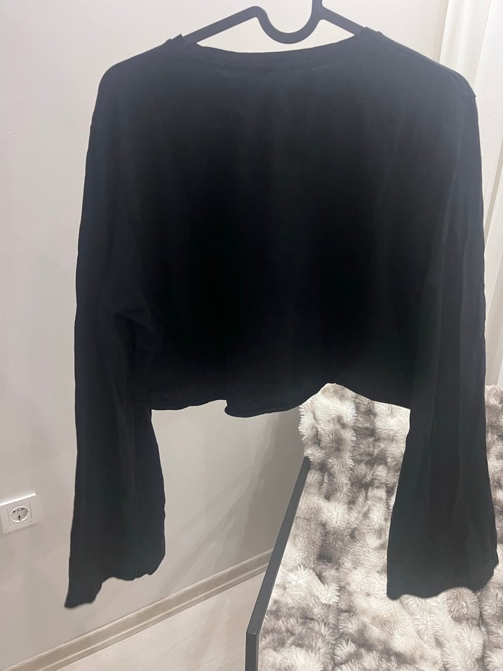 Siyah yarasa kol crop - Görsel 2