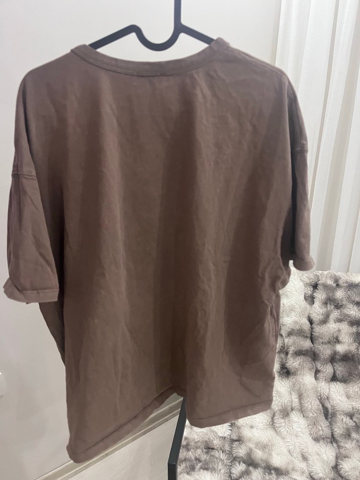 Kadın Kahverengi Tişört - Görsel 2