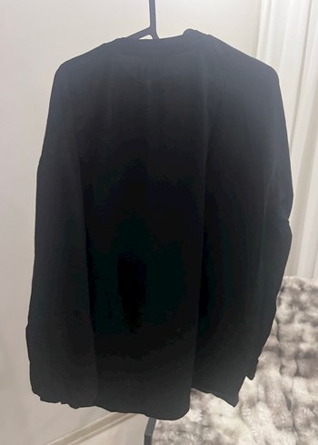 Siyah Uzun Kollu yarasa kol tişört - Görsel 2