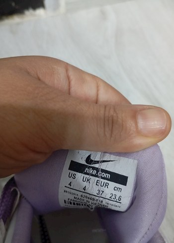 37 Beden Mor Bağcıklı Nike Kadın Spor Ayakkabı