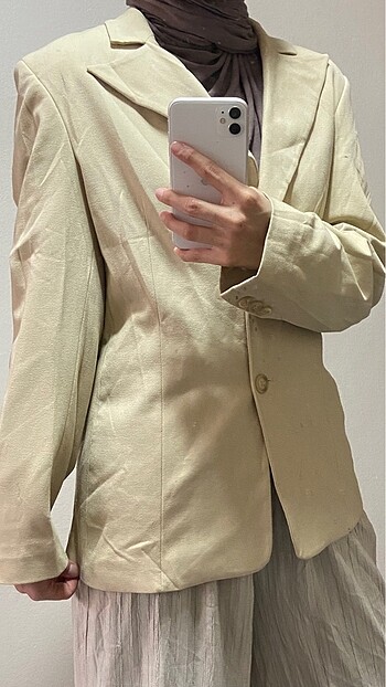 s Beden camel Renk Vintage blazer