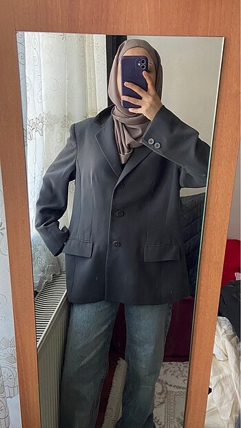 s Beden Vintage gri blazer
