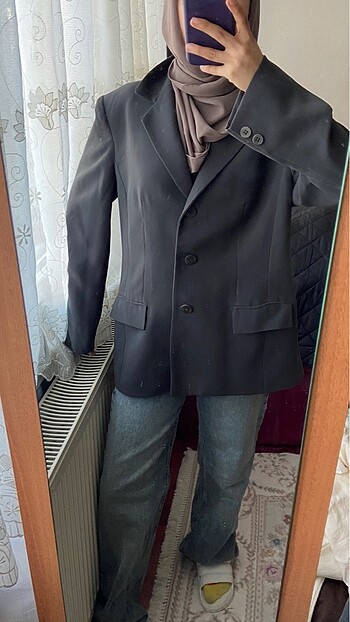 s Beden gri Renk Vintage gri blazer