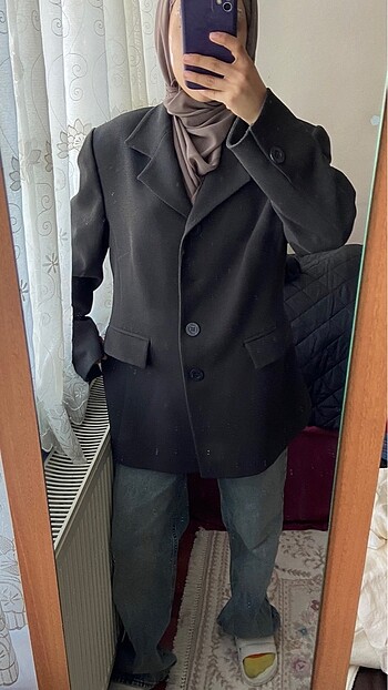 m Beden Vintage gri blazer