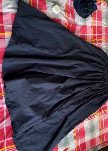 Suud Collection Drapeli Lacivert Uzun Kadın Etek
