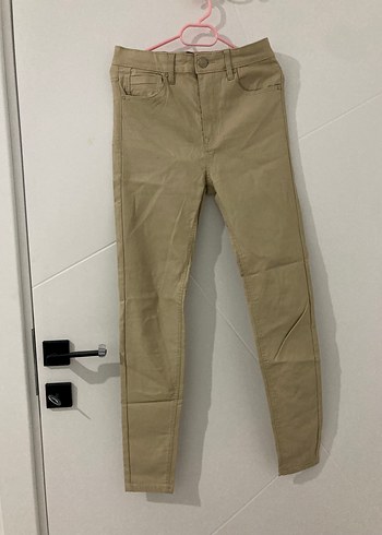 Bej Kadın Skinny Pantolon