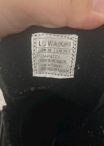 32 Beden siyah Renk Siyah Deri Çocuk Bot