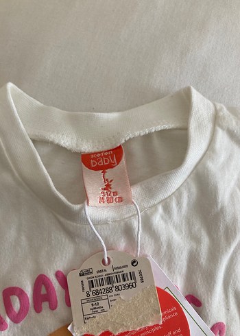 Koton Kids Beyaz Baskılı Kız Tişörtü