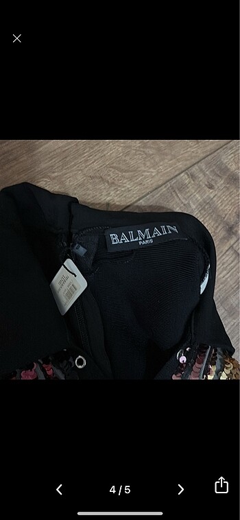 s Beden Etiketli Balmain elbise