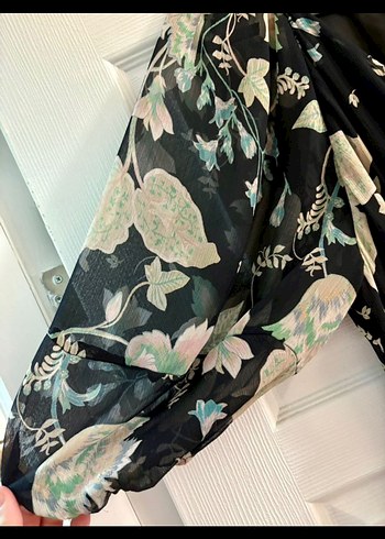 mango desenli uzun elbise - Görsel 4