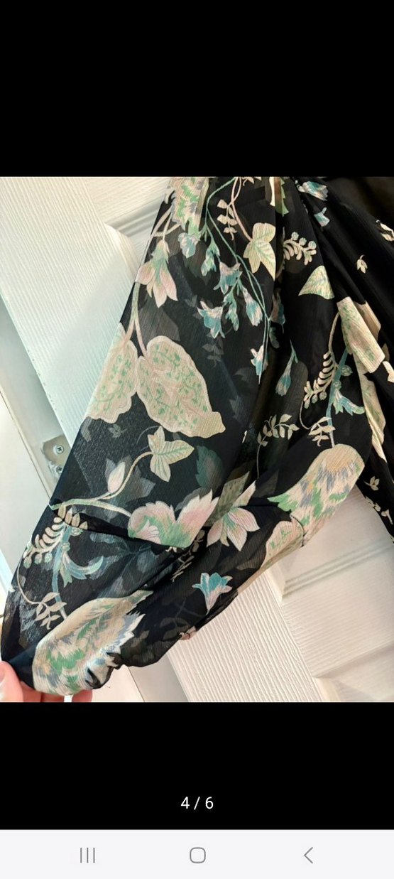 mango desenli uzun elbise - Görsel 4