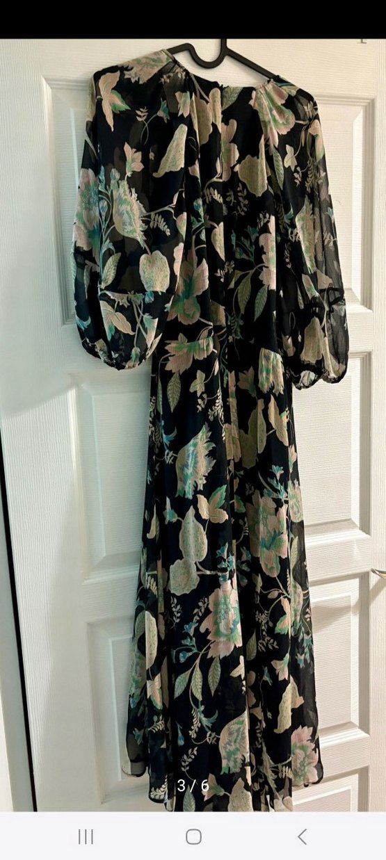 mango desenli uzun elbise - Görsel 3