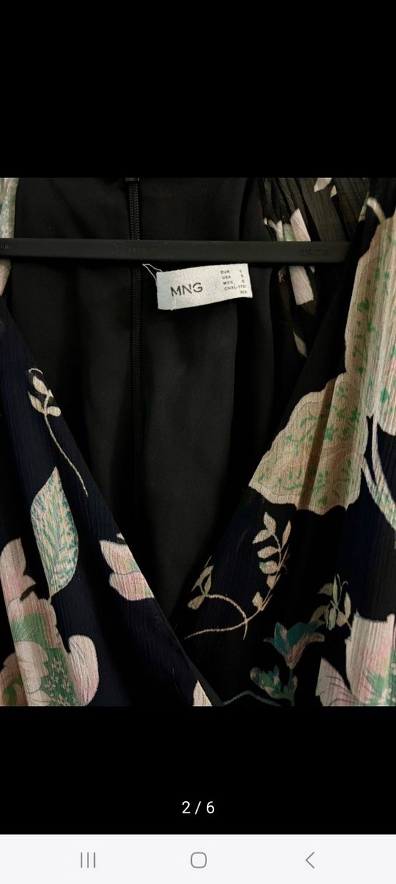 mango desenli uzun elbise - Görsel 2