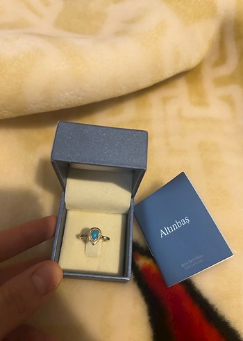 Altınbaş mavi taşlı yüzük - Görsel 3