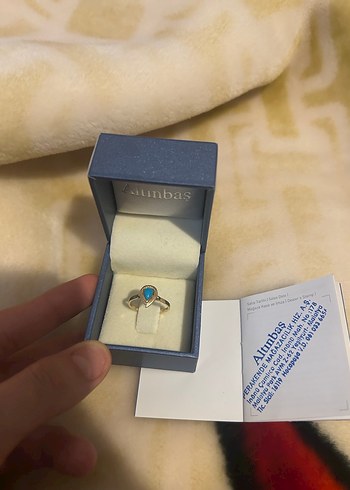 Altınbaş mavi taşlı yüzük - Görsel 2