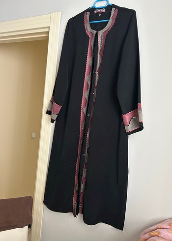 Uzun Siyah Nakışlı Kadın haşema - Görsel 3