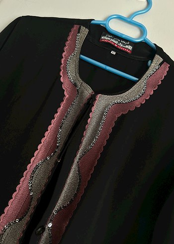 Uzun Siyah Nakışlı Kadın haşema - Görsel 2